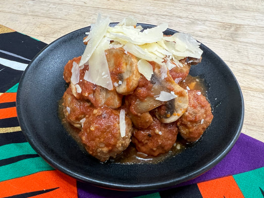 (S)Frozen Meatball with Mushroom in Tomato Sauce