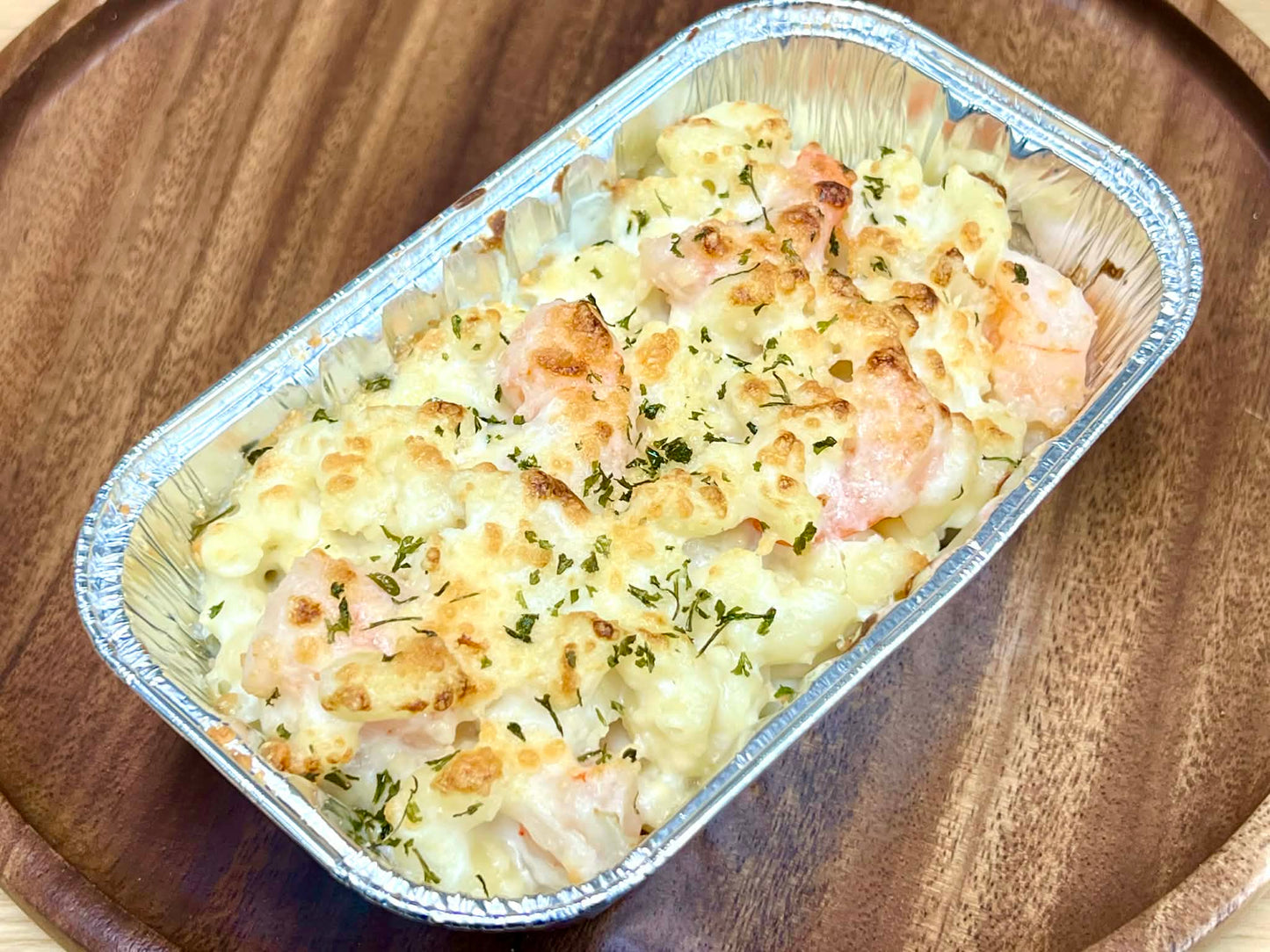 Fresh Shrimp Macaroni Gratin