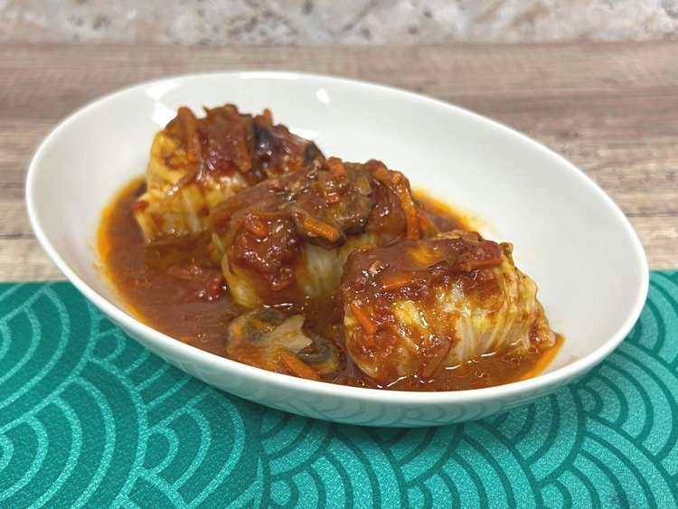 (S)Frozen Stuffed Napa Cabbage in Mushroom Sauce 6pcs