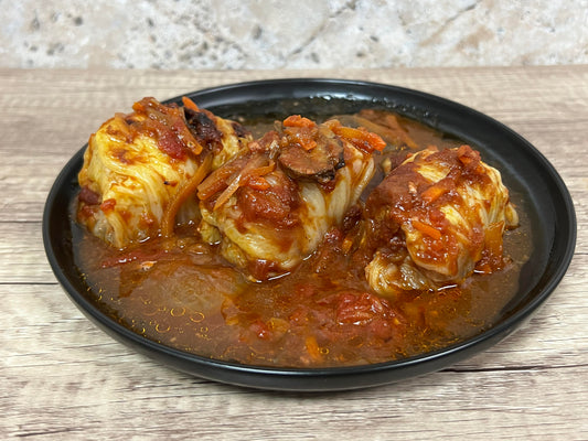 (S)Frozen Stuffed Napa Cabbage in Tomato Mushroom Sauce 5-6pcs